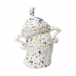 Canister with Attitude,Fun Airtight Kitchen Storage Canisters,Cute Food Storage Tank with Airtight Lid White