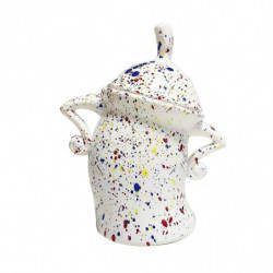 Canister with Attitude,Fun Airtight Kitchen Storage Canisters,Cute Food Storage Tank with Airtight Lid White