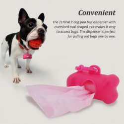 2pcs Dog Poop Bag Dispenser, Dog Poop Bag Dispenser With Clip Leash, Trash Bags Not Included (blue)