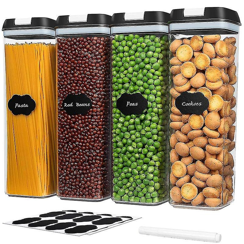 Food Containers Set, Kitchen Pantry Organization And Set For , Spaghetti, Noodles, Pasta (4 Pack)