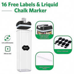 Food Containers Set, Kitchen Pantry Organization And Set For , Spaghetti, Noodles, Pasta (4 Pack)