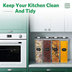 Food Containers Set, Kitchen Pantry Organization And Set For , Spaghetti, Noodles, Pasta (4 Pack)