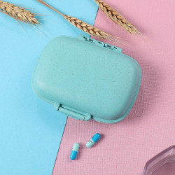 Portable Eight-grid Sub-packing Large Capacity Pill Box Sealed Moisture-proof Pill Storage Box Folding Two-layer [...]