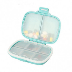 Portable Eight-grid Sub-packing Large Capacity Pill Box Sealed Moisture-proof Pill Storage Box Folding Two-layer [...]