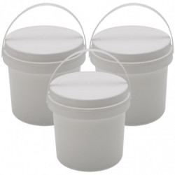 3pcs Toy Organizers Candy Buckets Foods Snacks Containers Table Sundries Storage Bucket(1L)