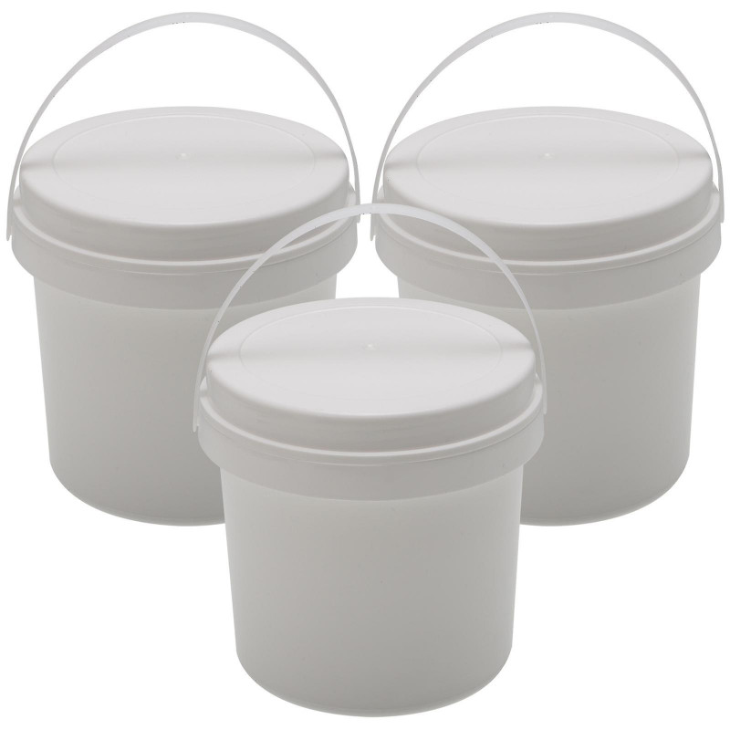 3pcs Toy Organizers Candy Buckets Foods Snacks Containers Table Sundries Storage Bucket(1L)