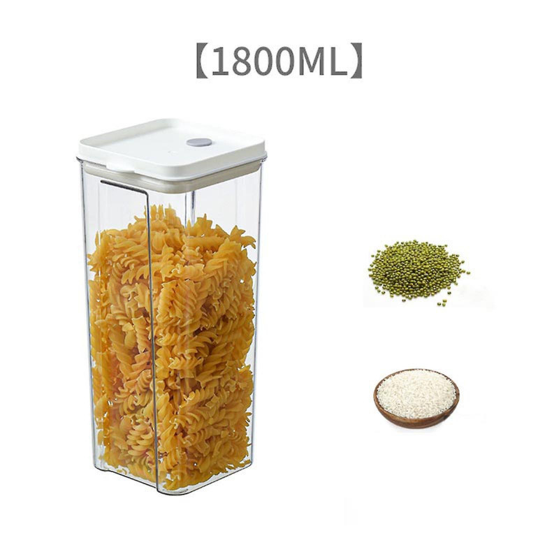 Miscellaneous Grains Barley Noodle Storage Jar Nut Candy Dry Storage Jar Square Transparent Buckle Dry Storage Jar