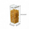 Miscellaneous Grains Barley Noodle Storage Jar Nut Candy Dry Storage Jar Square Transparent Buckle Dry Storage Jar