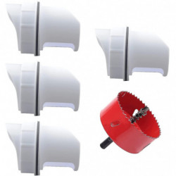 Diy Chicken Feeder Rain Proof Poultry Feeder Port Gravity Feed Kit For