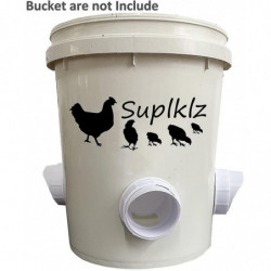 Diy Chicken Feeder Rain Proof Poultry Feeder Port Gravity Feed Kit For