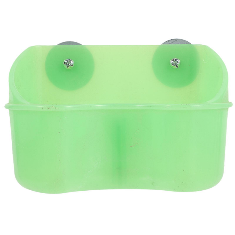 Bird Food Box Bird Cage Feeder Container Plastic Parrot Feeder Bird Cage Mount Food Holder