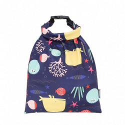 Creative Outdoor Pet Food Bag Portable Pet Snack Travel Storage Bag for Cat Dog (Dark Blue)