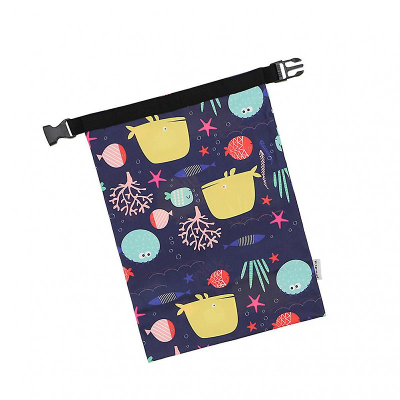 Creative Outdoor Pet Food Bag Portable Pet Snack Travel Storage Bag for Cat Dog (Dark Blue)