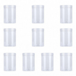 10pcs 500ml Plastic Transparent Food Jar Kitchen Sealed Can Snacks Containers for Cookies Scented Tea