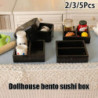1Set 1:12 Dollhouse Miniature Lunch Box Sushi Fresh Keeping Box Kitchen Model