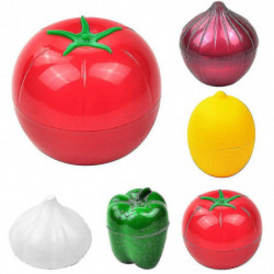 2x Boîte de stockage de nourriture en forme de légume Récipient de fruits frais réutilisable en plastique