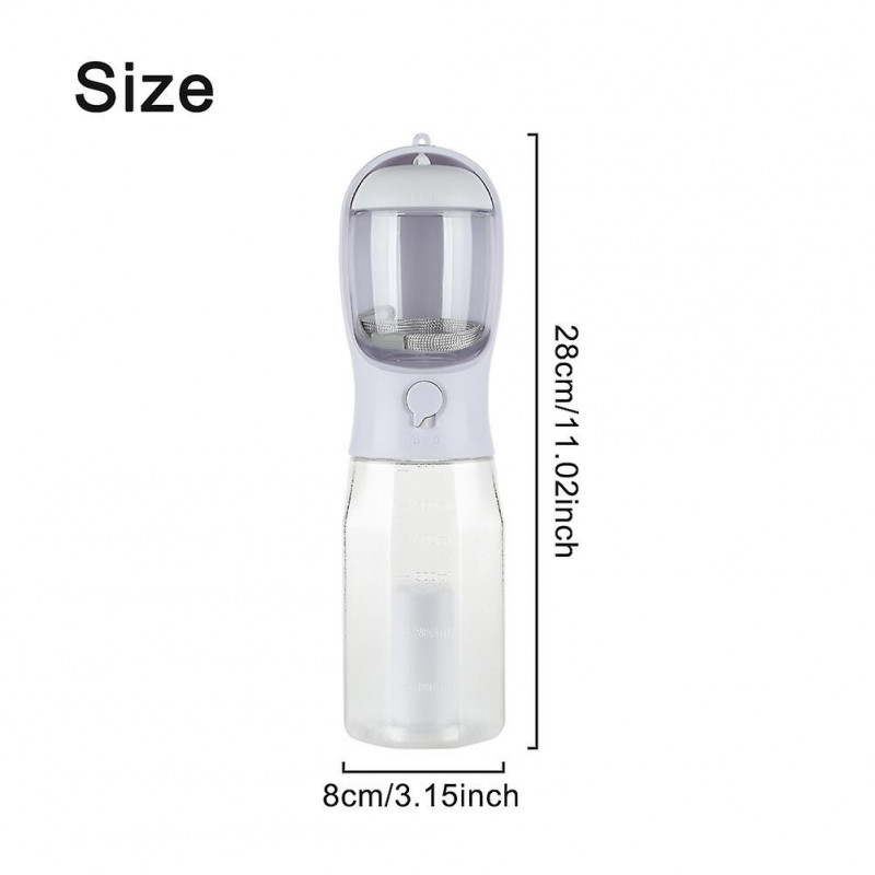 With Food Container Leak Proof Cat Dog Water Bottle Pet Replaceable Waste Bags