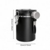 1800ml With Spoon Coffee Bean Storage Jar Easy Clean Stainless Steel Keep Fresh