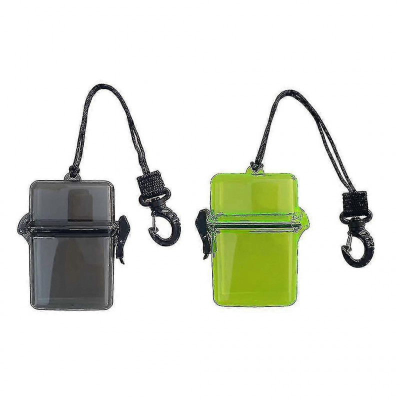 2pcs Waterproof Dry Box Container Clip For Scuba Diving Surf Transparent_Oct