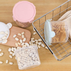 Sealed Transparent Kitchen Keep Fresh Food Can Grain Storage Tank With Scale Sealed Transparent Kitchen Keep Fresh Food Can Grain Storage Tank With Scale