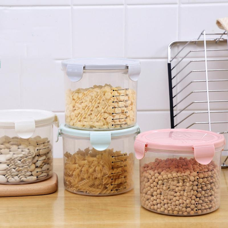 Sealed Transparent Kitchen Keep Fresh Food Can Grain Storage Tank With Scale