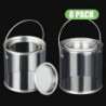 Paint Bucket Clear Bucket with Metal Lids and Handle Decorative Clear Plastic Bucket Storage Clear