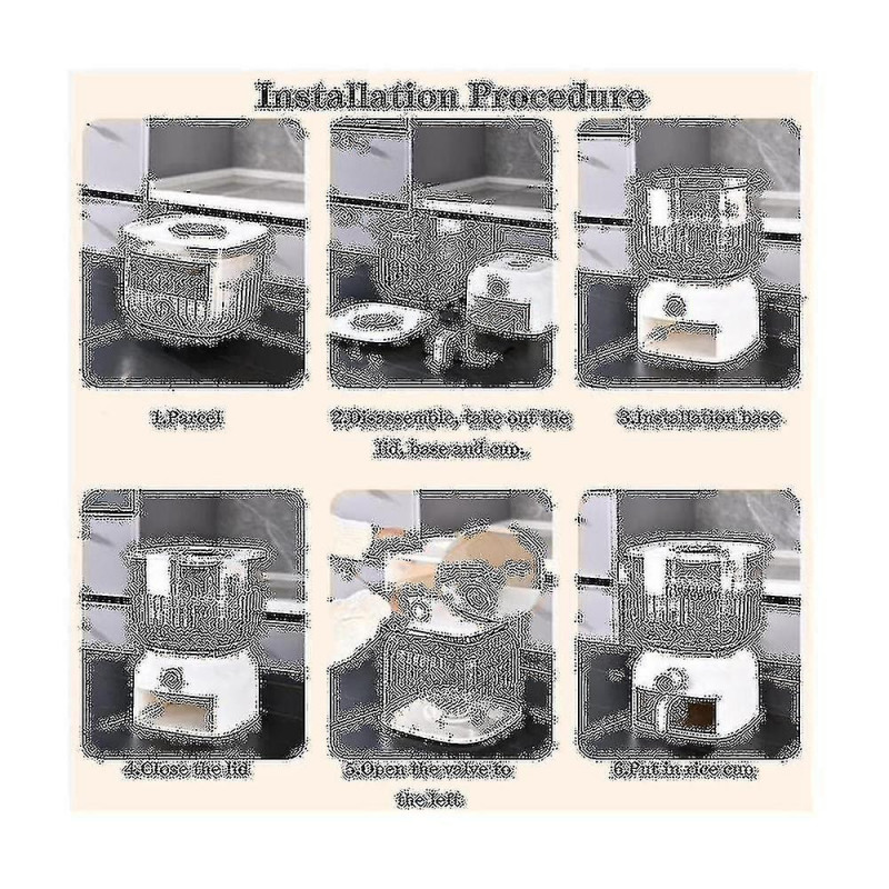 10kg Kitchen Nano Bucket Insect-proof Moisture-proof Sealed Rice Bucket Grain Pet Food Storage Cont