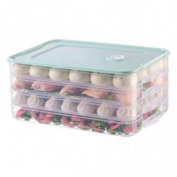 Four Layer Dumpling Boxes Storage Tray Food Container Box To Keep Freeze Dumpling Storage Plastic B