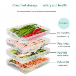 Four Layer Dumpling Boxes Storage Tray Food Container Box To Keep Freeze Dumpling Storage Plastic B