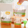 1 Set Food Storage Bag with Funnel Screw Lid Handle Food Grade Clear Large Capacity Leak Proof
