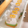 1 Set Food Storage Bag with Funnel Screw Lid Handle Food Grade Clear Large Capacity Leak Proof