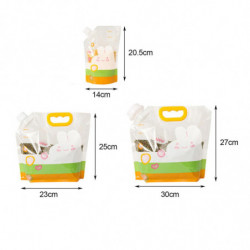 1 Set Food Storage Bag with Funnel Screw Lid Handle Food Grade Clear Large Capacity Leak Proof 1 Set Food Storage Bag with Funnel Screw Lid Handle Food Grade Clear Large Capacity Leak Proof