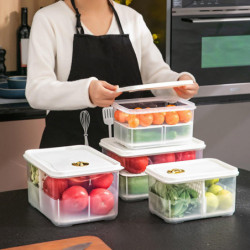 Refrigerator Food Container Drainage Compartment Fresh-Keeping Transparent Vegetable And Fruit Drain