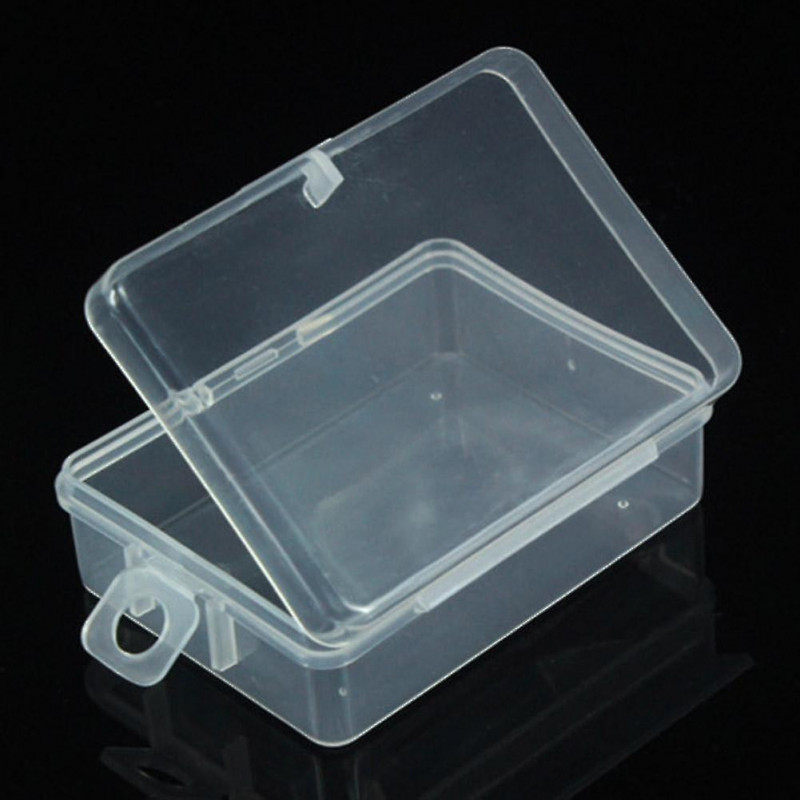 5 x 1Pc Clear Plastic Transparent Storage Box Debris Collect Container Case with Lid