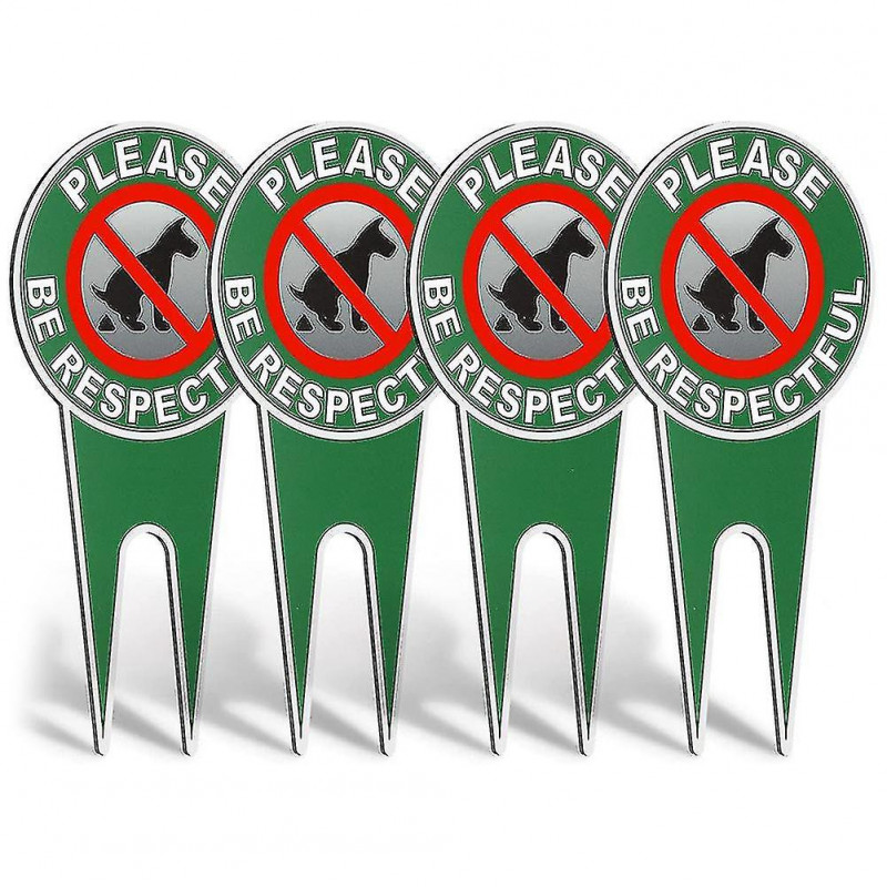 4 Pieces No Poop Dog Signs Please Be Respectful No Pooping Dog Lawn Signs No Dog Poop Yard Signs