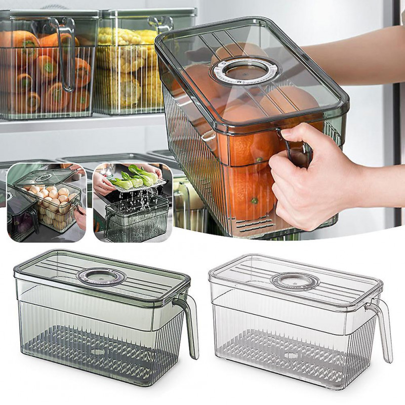 Sealing Food Fresh-Keeping Basket with Handle Space-Saving Bread Storage Box Kitchen Accessories