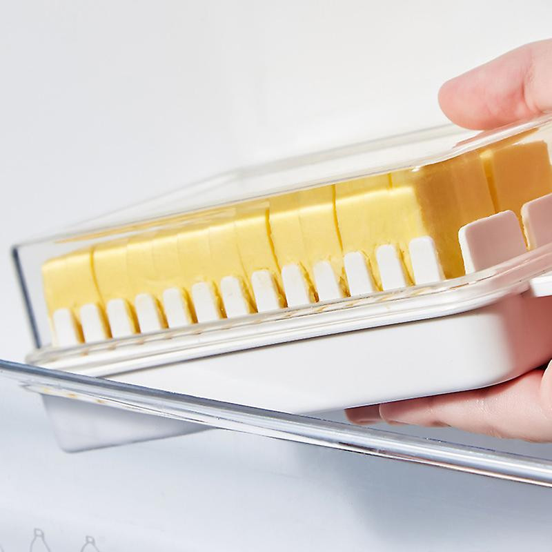 Boîte à beurres en plastique transparent avec couvercle scellé pour une coupe facile Boîte de rangement à beurres [...]