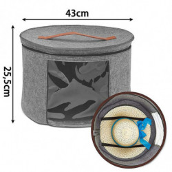 Round Shape Felt Hat Storage Bucket Large Capacity Dustproof Storage Case for Outdoors Round Shape Felt Hat Storage Bucket Large Capacity Dustproof Storage Case for Outdoors