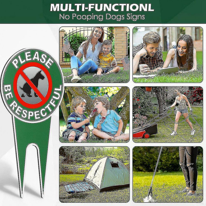 4 Pieces No Poop Dog Signs Please Be Respectful No Pooping Dog Lawn Signs No Dog Poop Yard Signs