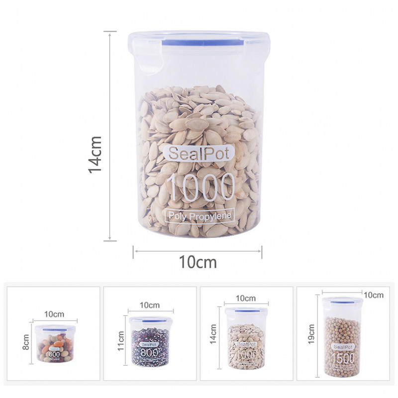 Airtight Food Storage Jar Dustproof Snack Nuts Food Storage Box for Kitchen
