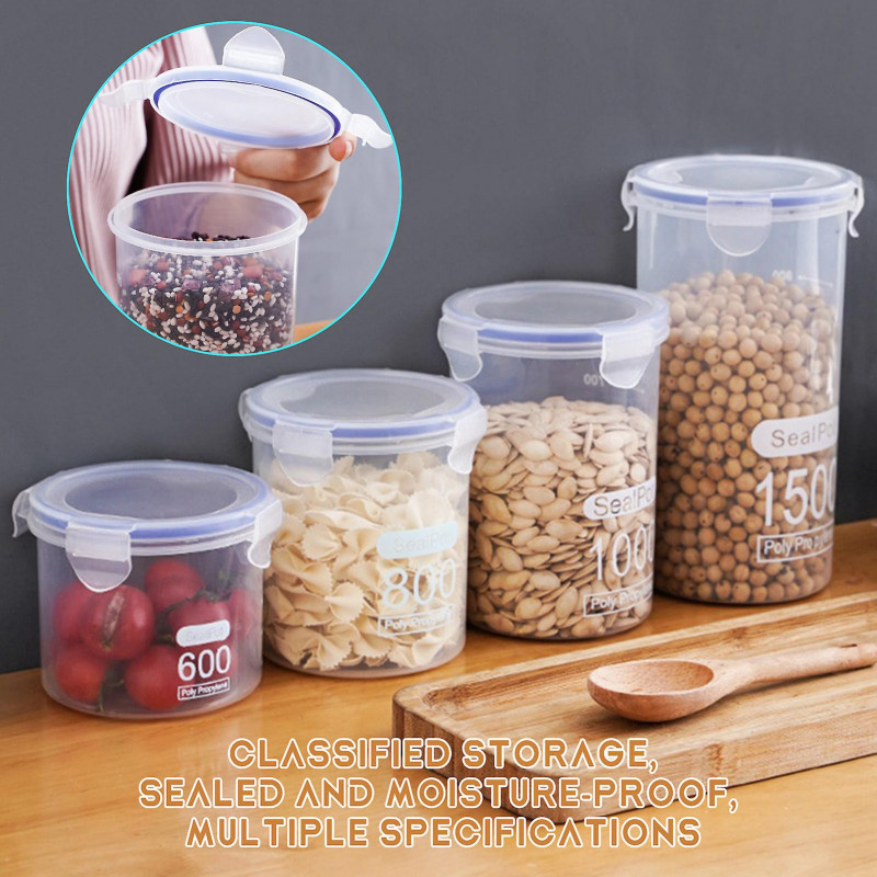 Airtight Food Storage Jar Dustproof Snack Nuts Food Storage Box for Kitchen