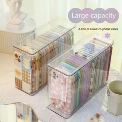 Storage Box Large Capacity Transparent Desktop Mobile Phone Case Container Household Supplies Storage Box Large Capacity Transparent Desktop Mobile Phone Case Container Household Supplies