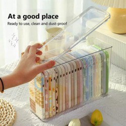 Storage Box Large Capacity Transparent Desktop Mobile Phone Case Container Household Supplies Storage Box Large Capacity Transparent Desktop Mobile Phone Case Container Household Supplies