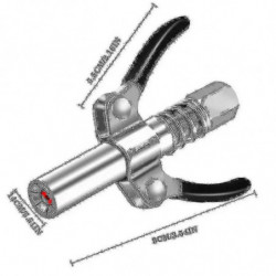 Grease Coupler No 30cm Hose Gear Grease Nozzle Heavy-duty Quick Release Grease Coupler 10000psi Two Grease Coupler No 30cm Hose Gear Grease Nozzle Heavy-duty Quick Release Grease Coupler 10000psi Two