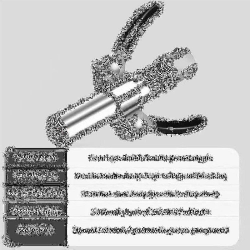 Grease Coupler No 30cm Hose Gear Grease Nozzle Heavy-duty Quick Release Grease Coupler 10000psi Two