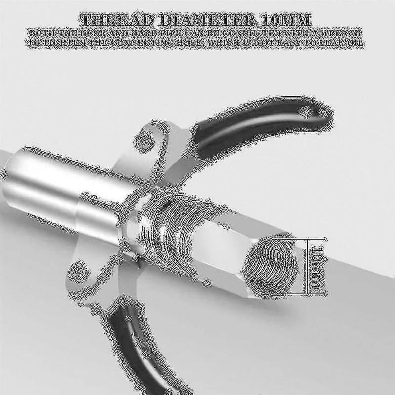 Grease Coupler No 30cm Hose Gear Grease Nozzle Heavy-duty Quick Release Grease Coupler 10000psi Two