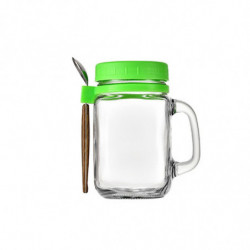 Portable Handle Overnight Oats Jars, Overnight Oats Container With Lid And Spoon, 10 Ounce Grain, Milk, Vegetable [...]