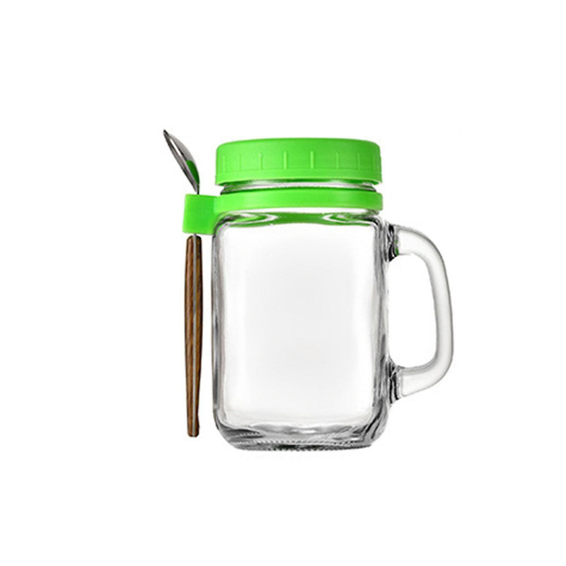 Portable Handle Overnight Oats Jars, Overnight Oats Container With Lid And Spoon, 10 Ounce Grain, Milk, Vegetable [...]