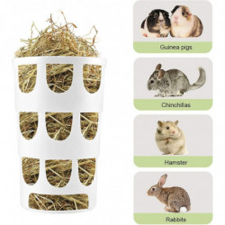 Guinea Pig Hay Feeder, Hanging Hay Manger Food Bin Bowl, Hay Rack Multiple Angles Feeding Gift Guinea Pig Hay Feeder, Hanging Hay Manger Food Bin Bowl, Hay Rack Multiple Angles Feeding Gift