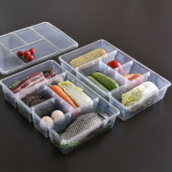 Storage Box Fresh-keeping Box Refrigerated Food Transparent Storage Box Compartment With Lid Desktop Storage Box Fresh-keeping Box Refrigerated Food Transparent Storage Box Compartment With Lid Desktop